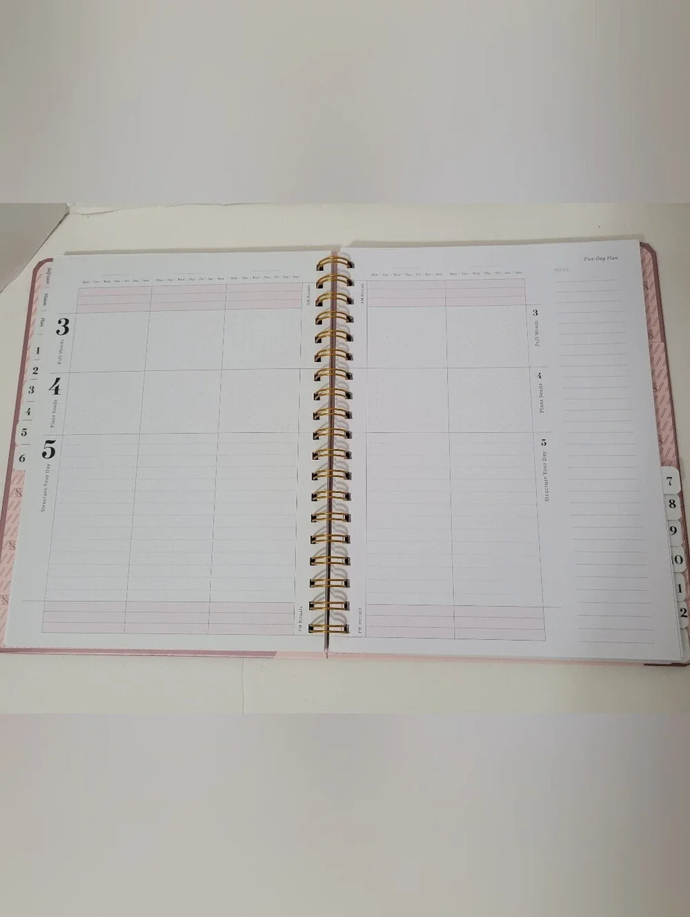 Savor Beauty Planner My Next 90 Days Pink Self Care Blank Undated Bound 11